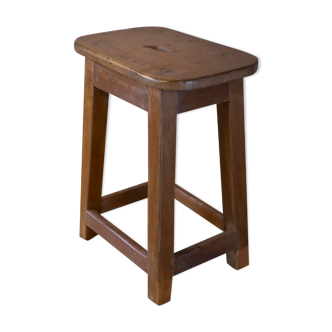 Old Burmese teak workshop stool