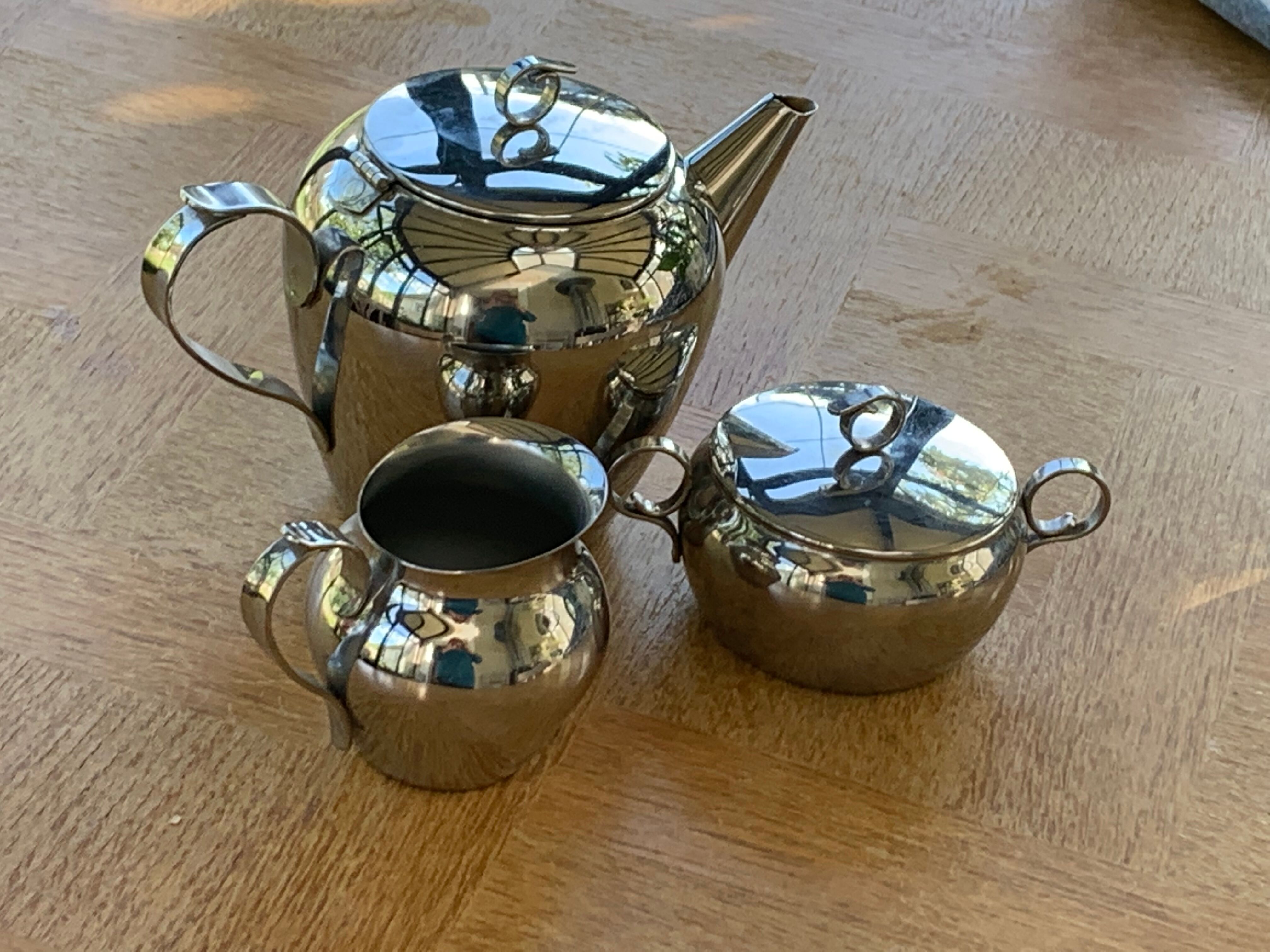 Stainless steel coffee service 18/10 létang Rémy design and vintage