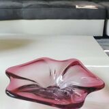 Vide poche forme florale libre. Aux tons roses. Style Murano. Diam 24 cm