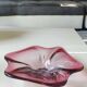 Vide poche forme florale libre. Aux tons roses. Style Murano. Diam 24 cm