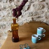 Amber glass soliflore bottle/vase, ca. 1970