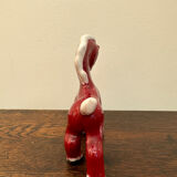 Small retro red horse from the 40s made in England/ceramic