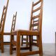 Set of six high back French dining chairs