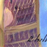 Tableau Huile Vintage Portrait De Femme Impressionniste 20ème Siècle