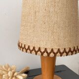 Lampe à poser en bois, années 70