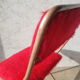 Pair of folding chairs in vintage red moumoute