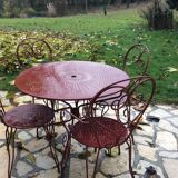 Wrought iron garden salon