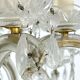 Mid-Century Maria Teresa crystal and brass large chandelier. Italy 1940s