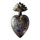 Sacred ex-voto in solid silver – heart engraved “Reconnaissance” – interior do