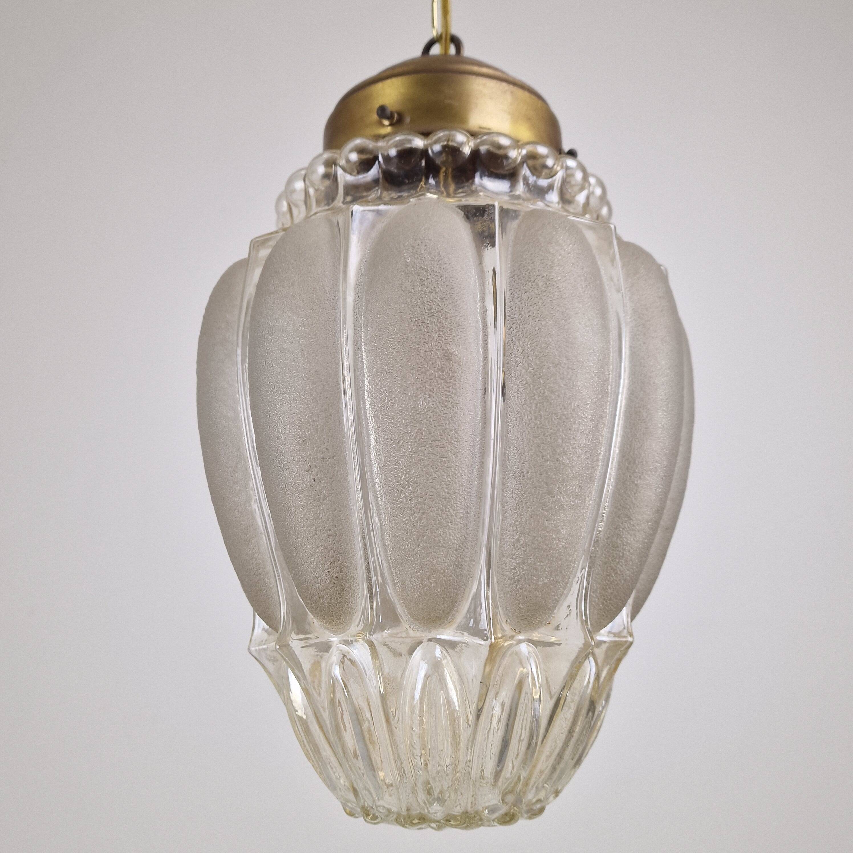 Italian Mazzega Murano Glass Pendant Lamp, 1970s