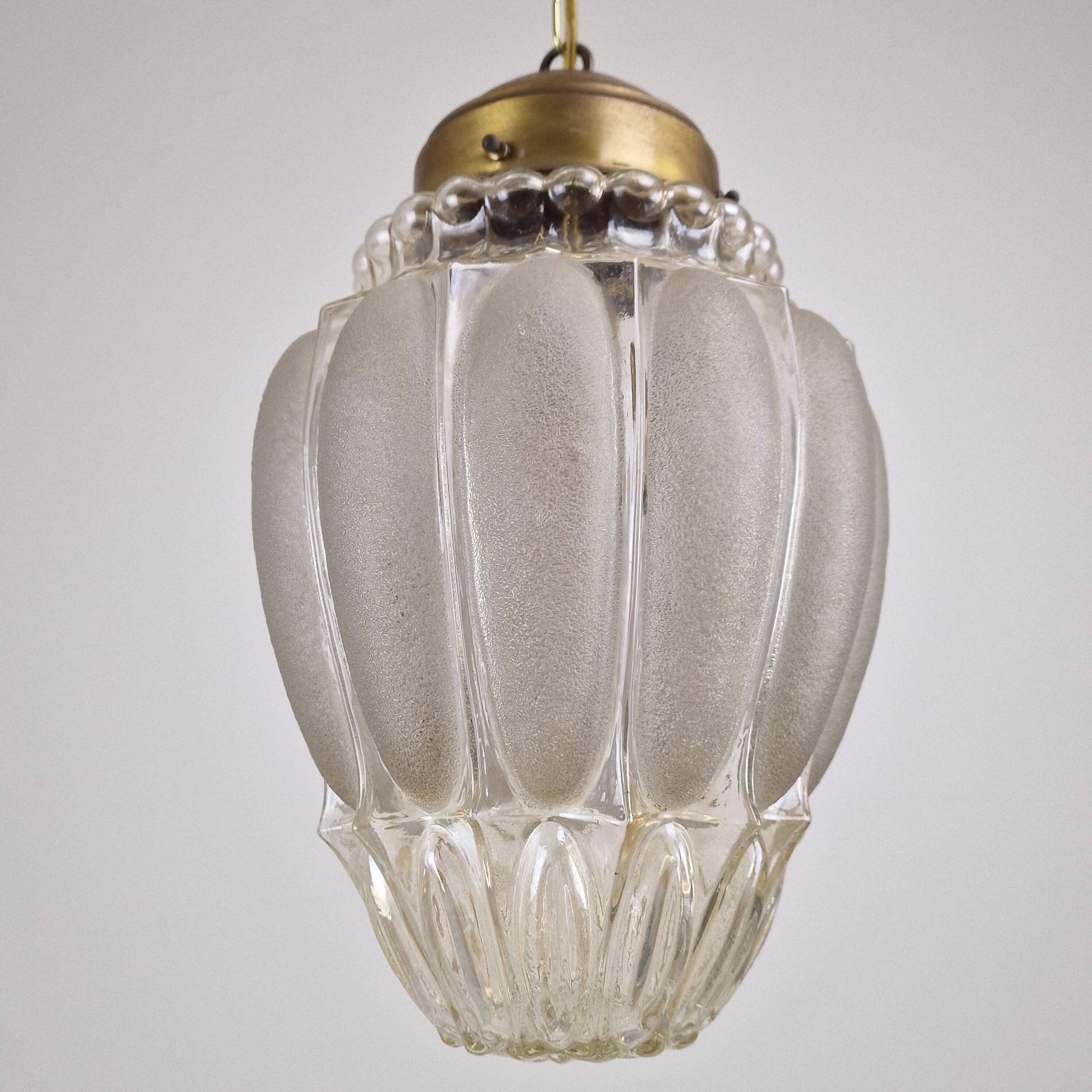 Italian Mazzega Murano Glass Pendant Lamp, 1970s
