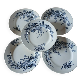 5 flat plates Terre de fer HB & Cie
