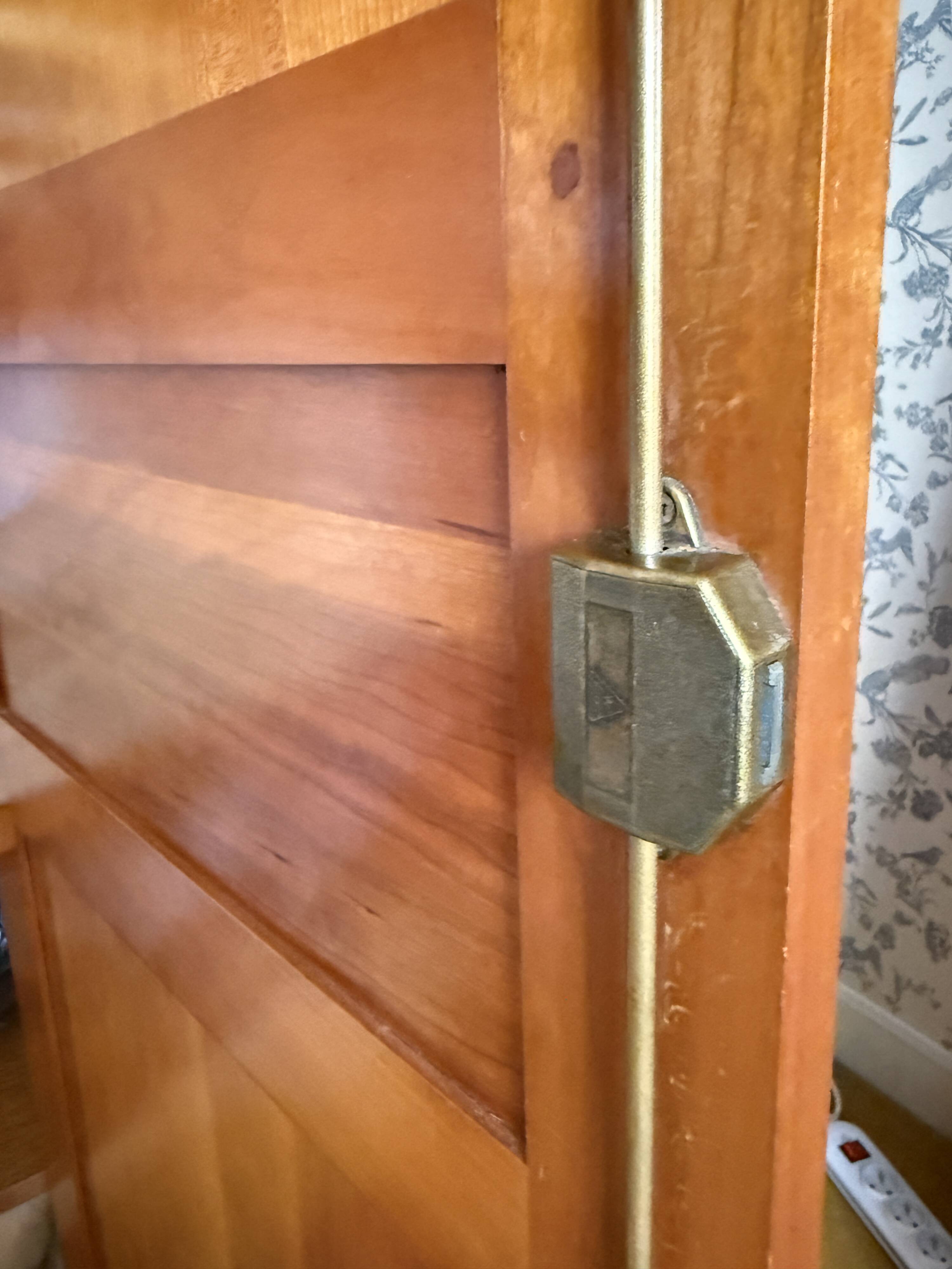 3-door wardrobe in solid cherry wood
