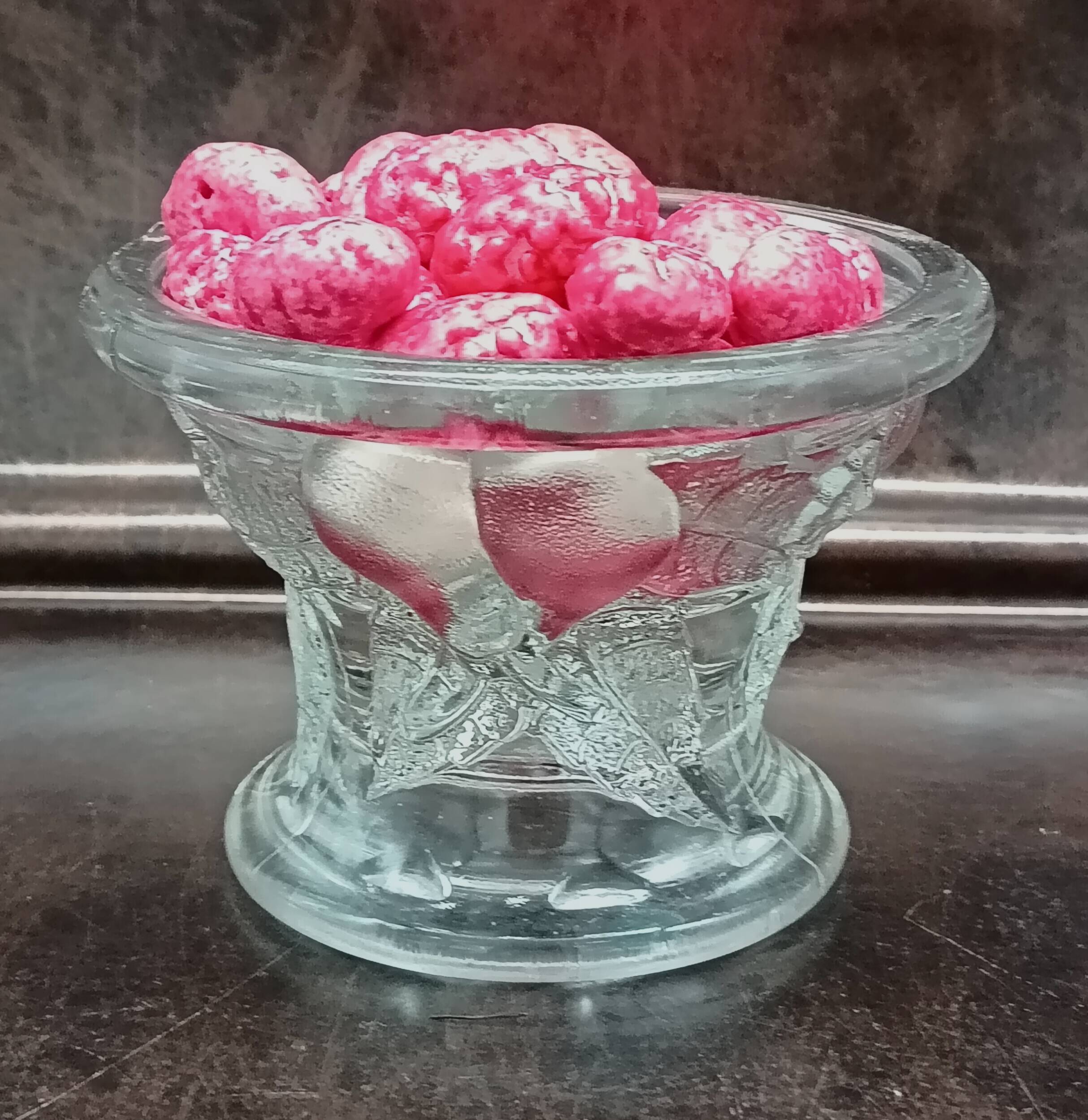 Pair of vintage clear glass double-function candlesticks, candle holders