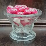 Pair of vintage clear glass double-function candlesticks, candle holders