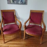 Pair of armchairs with sticks from the restoration period