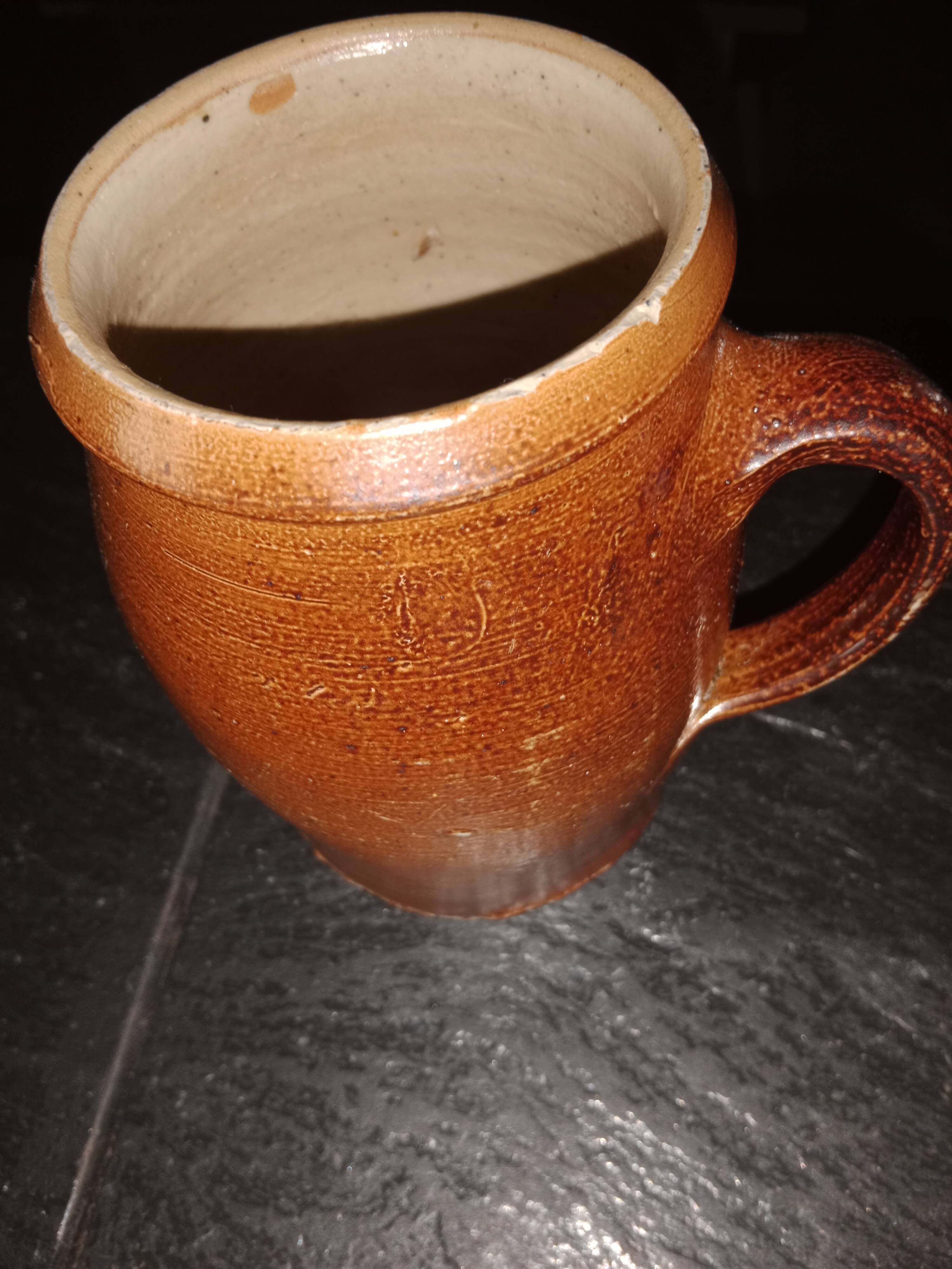 Pot en grès vintage irisé