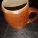 Vintage iridescent stoneware pot