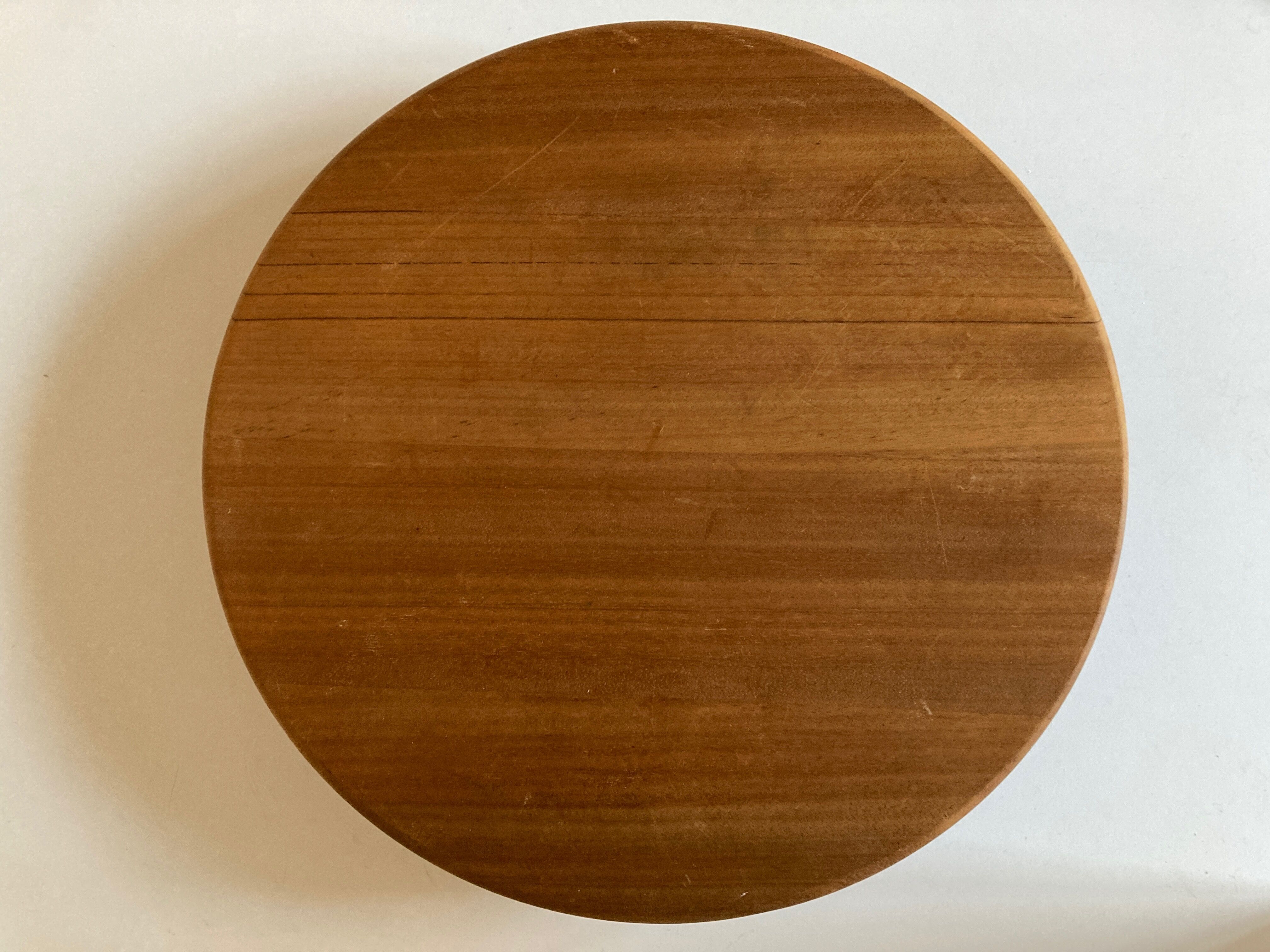 Mid-century modern turntable in solid teak