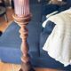 Large hand-patinated wooden candlestick – 100 cm – Unique piece