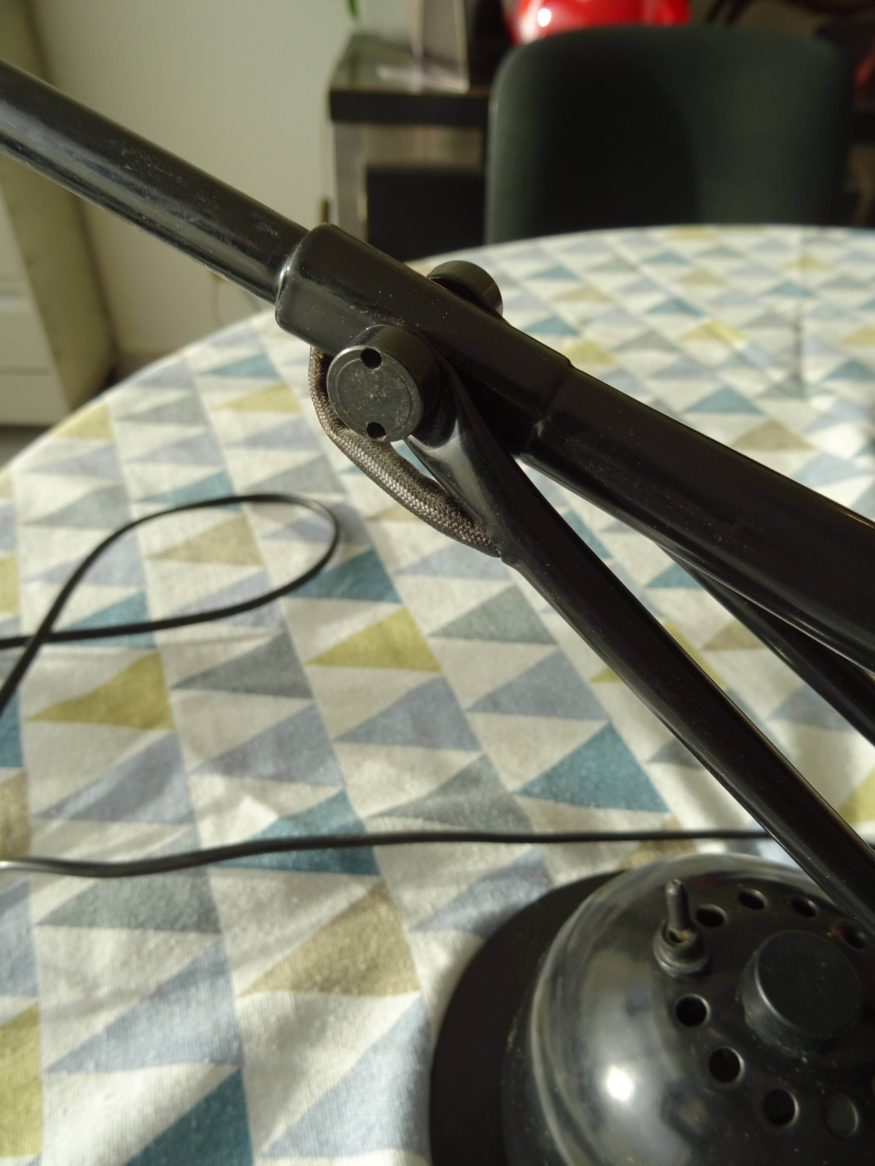 Aluminor articulated lamp black metal Vintage 70/80