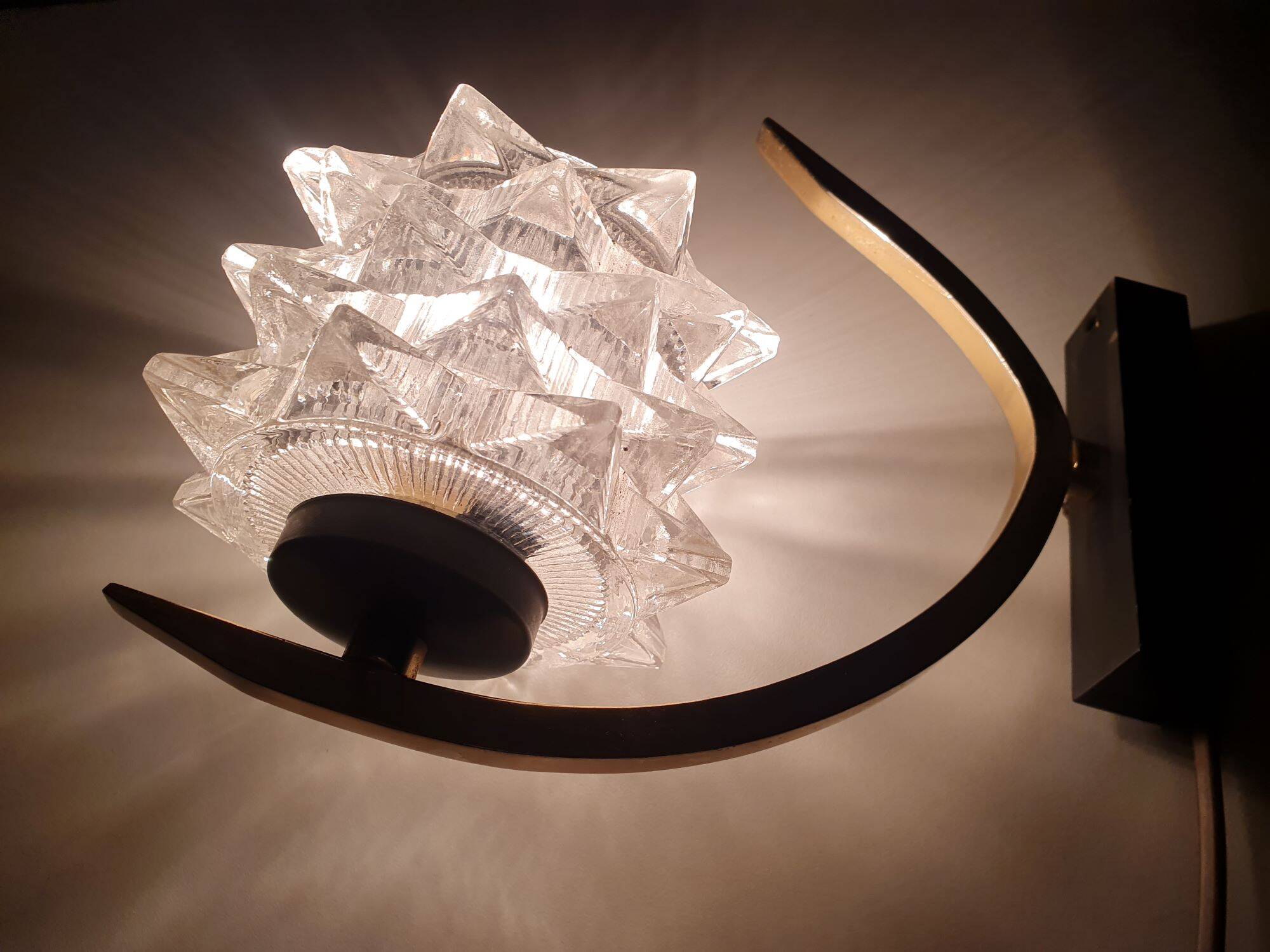 Pair of antique gold wall sconces