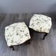 Pair of Louis XV Style Armchairs and Two Footstools, 19th Century