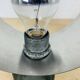 Pair of 70's brushed aluminum space age wall lights