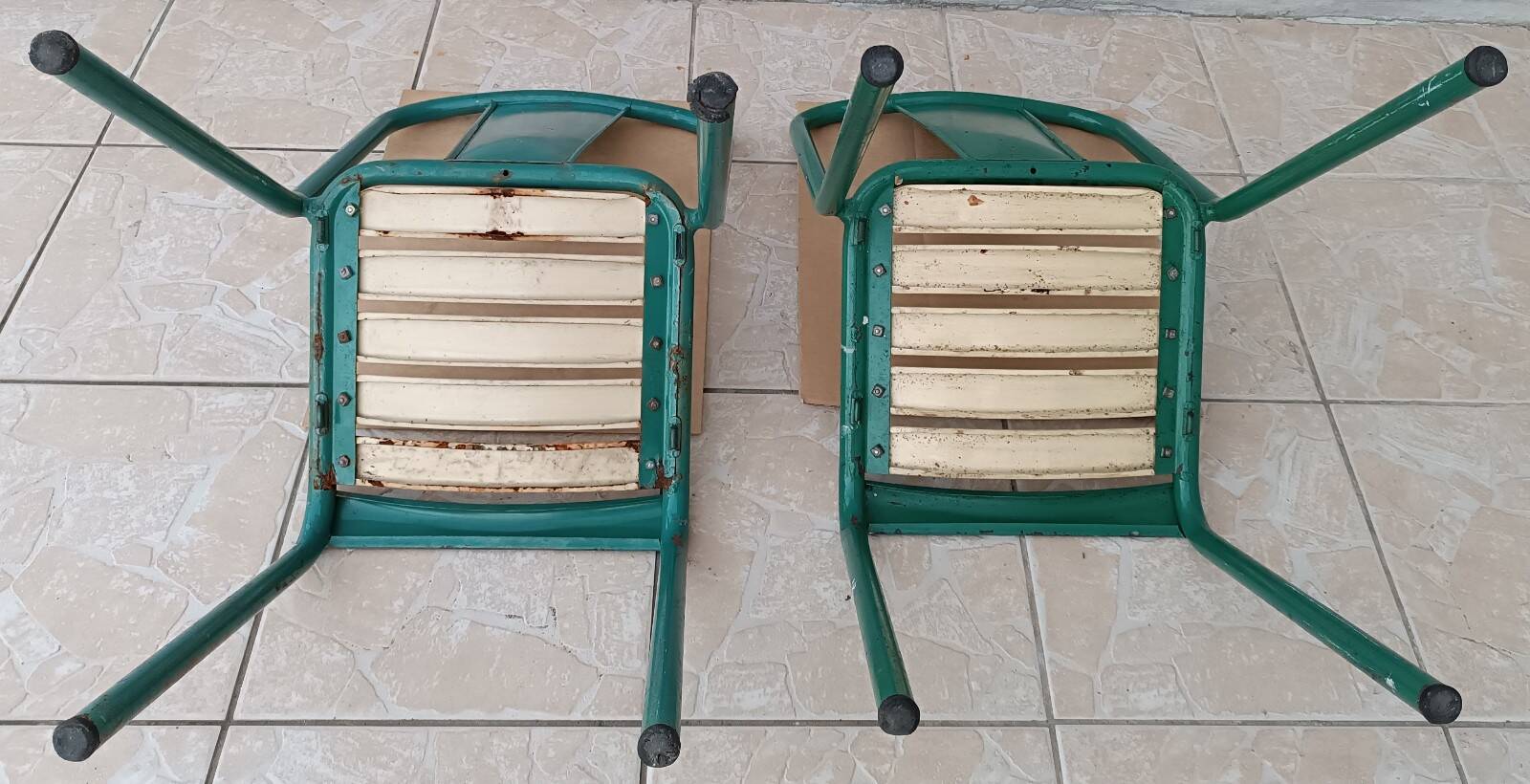 Pair of bistro Tolix chairs