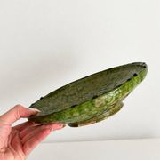 Coupe, vide-poche Tamegroute ancienne en céramique vernissée verte