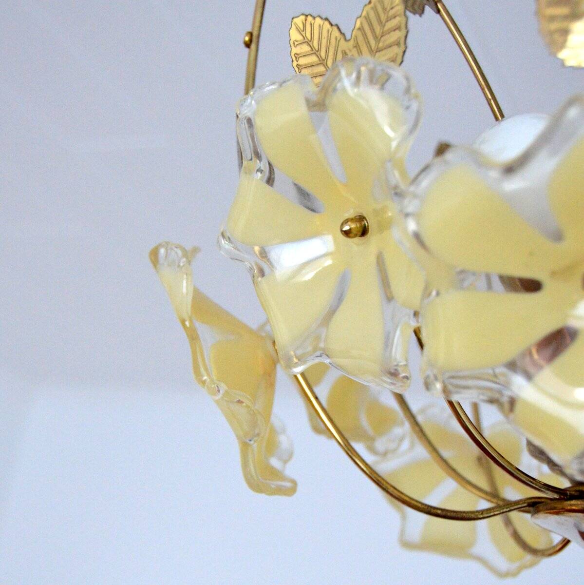 Vintage 1960s flower chandelier