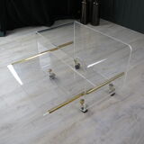 Altuglass roller coffee table by David Lange