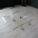 Table basse à roulettes en Altuglass par David Lange