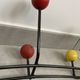 Metal coat rack with 6 wooden balls, 1950s-1960s