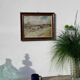 Painting of a Basque shepherd and his cows / antique oil painting