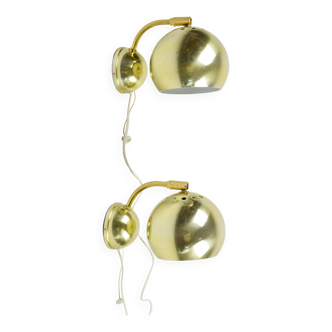 Pair of wall lamps, Sweden, 1970s