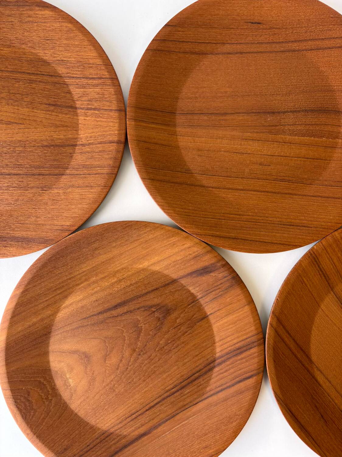 Vintage wooden plates teak