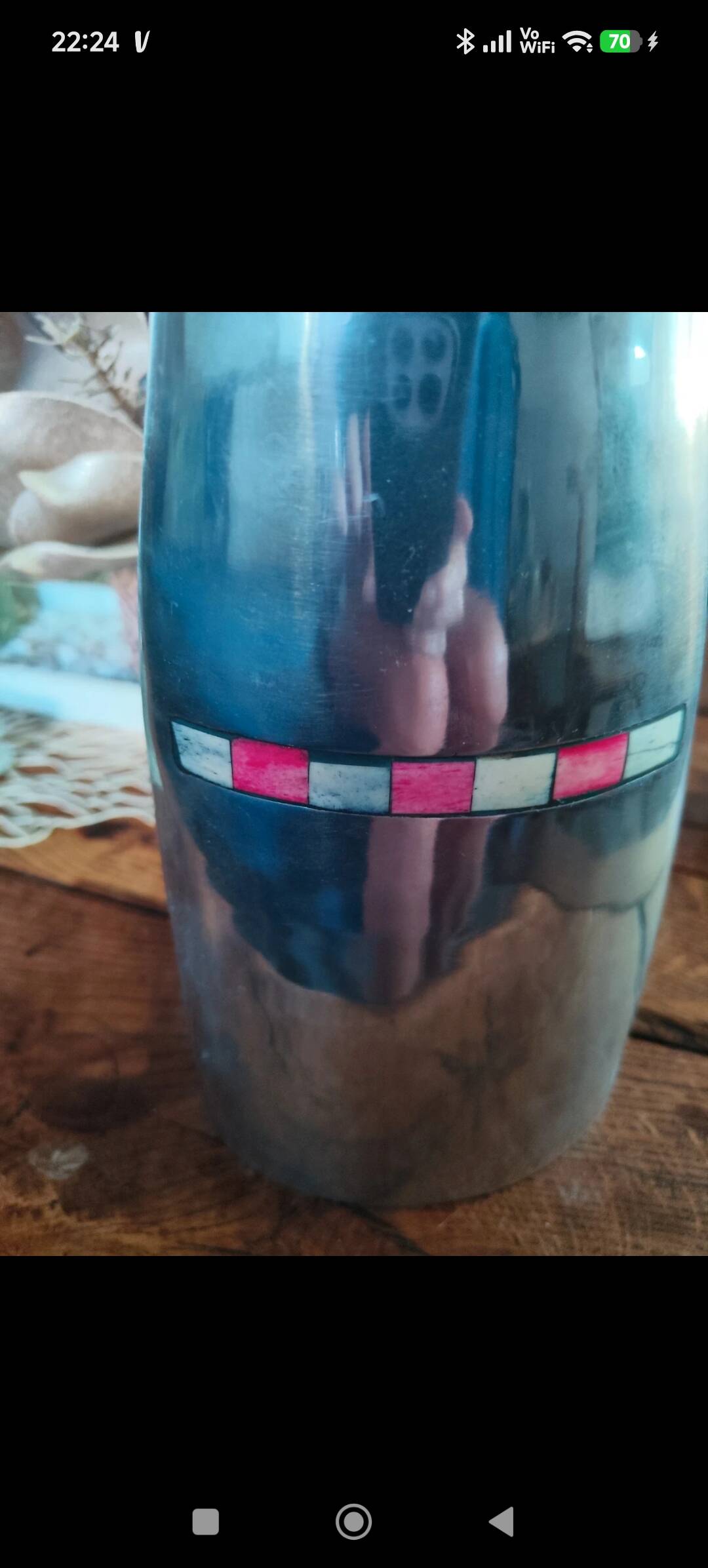Pair of enamelled modernist vases