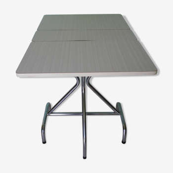 Formica foldable table, chrome feet - 60s