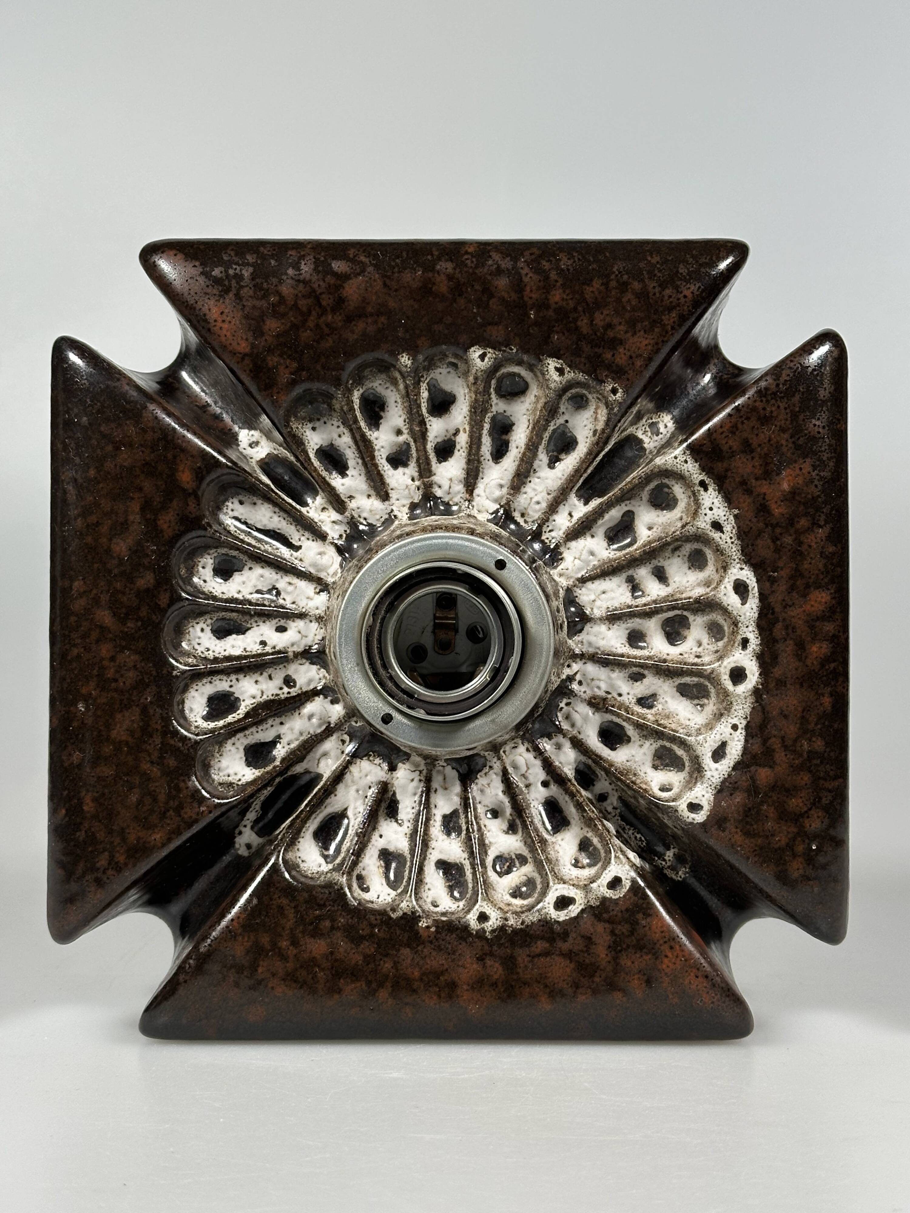 1960s/70s Ceramic Wall Lamp, Mid-Century Wall Sconce, Space Age Design