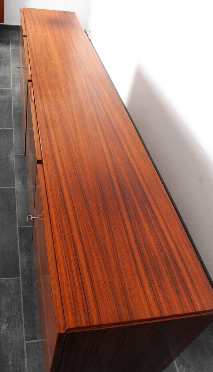 Vintage rosewood veneer sideboard by Musterring International, 1960s