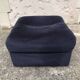 Driver / armchair and ottoman, in midnight blue velvet, 1970/1980