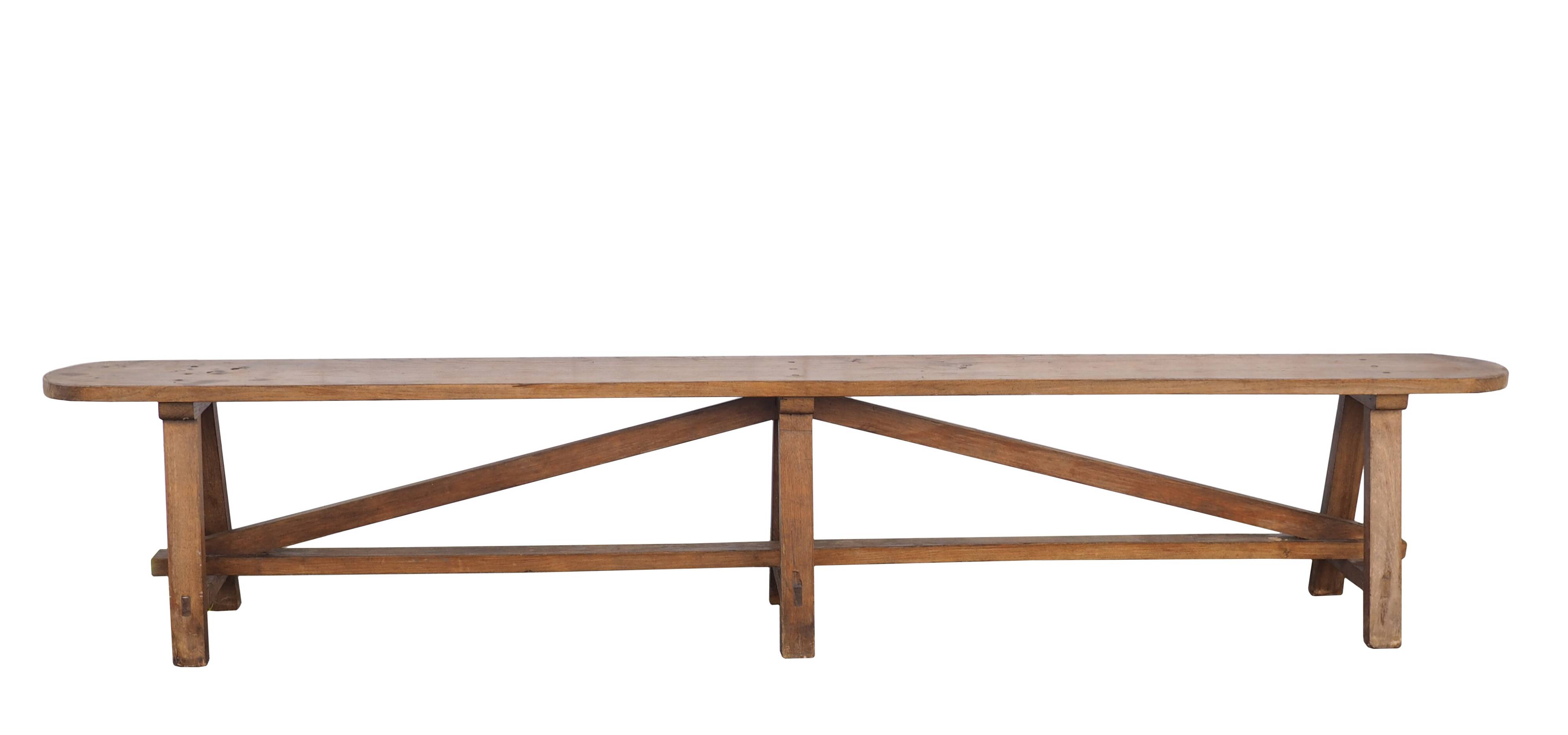 Wooden farm bench 2m43