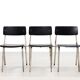 Set of six rare Friso Kramer stackable and foldable Revolt theatre chairs