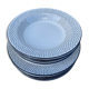 Gien service for 6 people with black polka dots: soup plates and flat plates