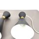 Set of 2 diabolo stilnovo style metal hanging light, bag turgi, switzerland 1950