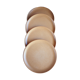 Lot de 4 assiettes en grès Sarreguemines beige rosé