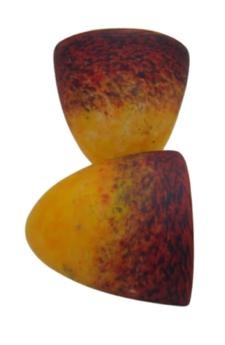 2 wall sconces glass paste Patrick Crespin