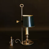 Lampe bouillotte bronze argenté tôle XIXème siècle