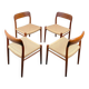 Ensemble de 4 chaises modèle 75 en teck par Niels O. Møller